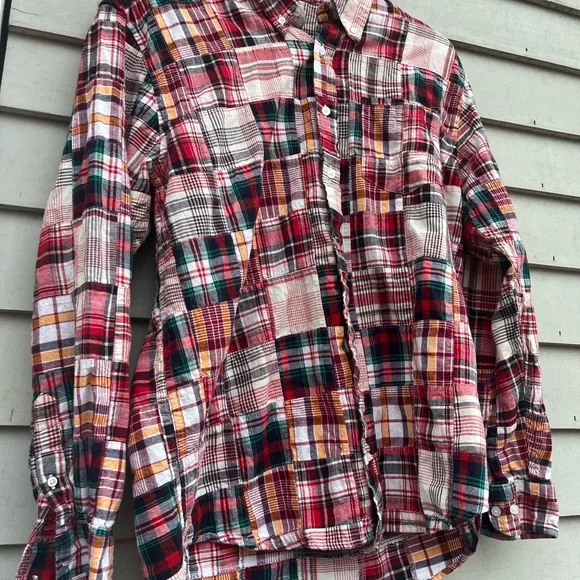 Castaway madras plaid button down shirt - Picture 1 of 6